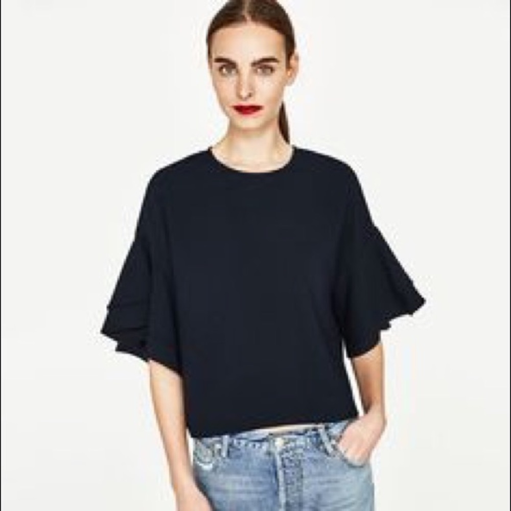 Zara Ruffle Sleeve Top (Spring/Summer 2017)